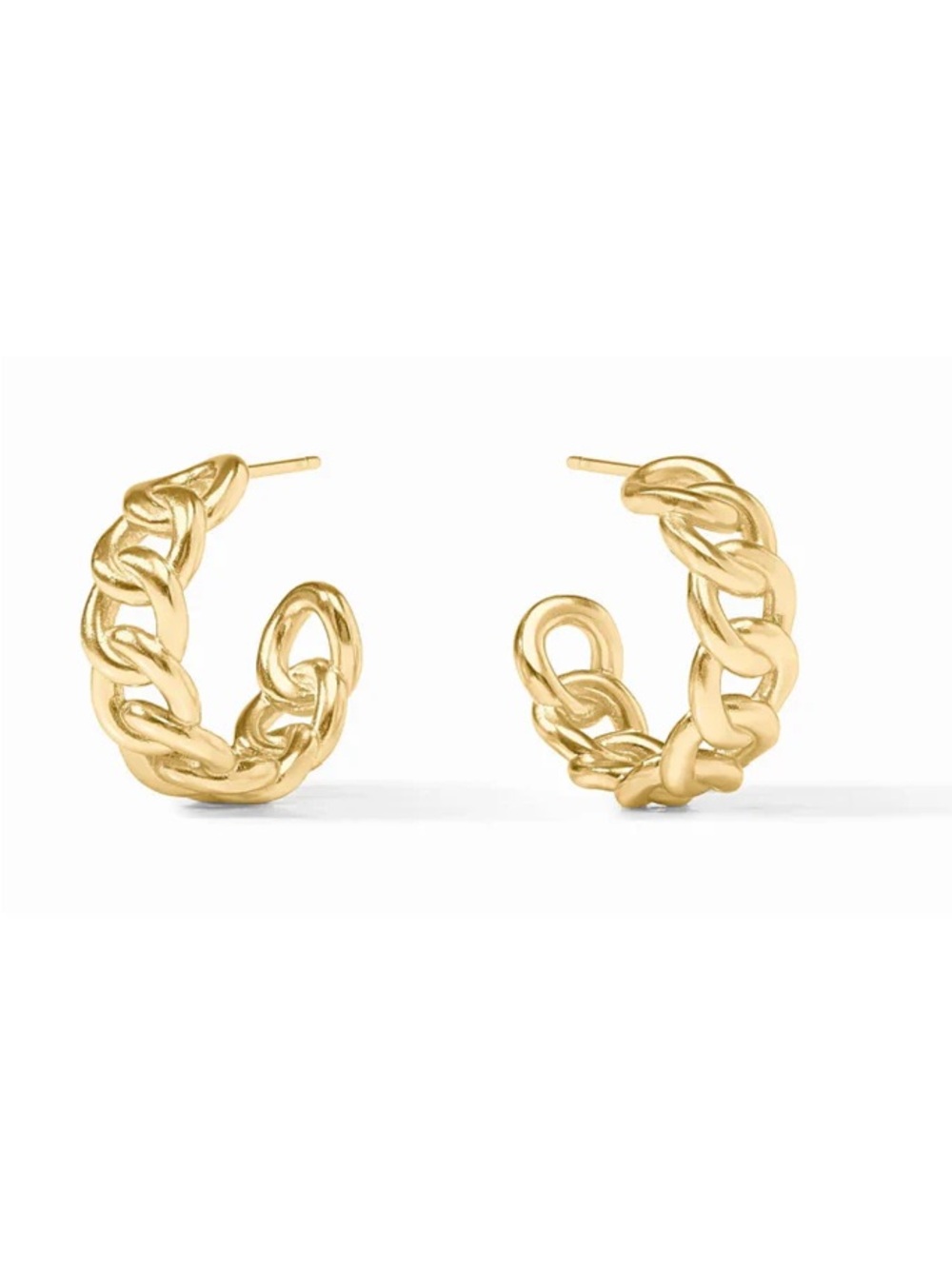 A NEW DAY GOLD CHAIN link HOOP EARRINGS NEW WITH TAGS